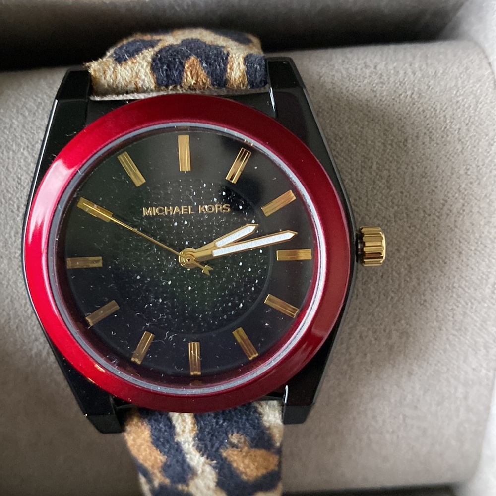 MK Watch with Leopard Strap - Picture 2 of 4